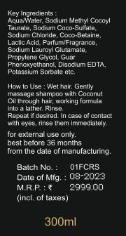 BLOSDREAM 3 in 1 Black Hair Shampoo