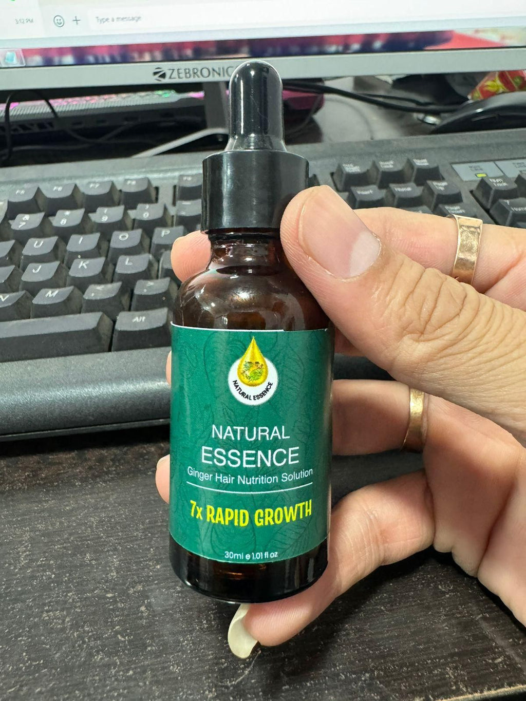 Natural Essence Ginger Hair Nutrition Solution 7* Rapid Growth 30ml (Pack of 2)